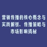 营销传播的核心概念与实践解析，传播策略与市场影响揭秘
