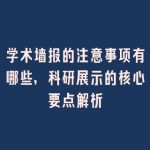 学术墙报的注意事项有哪些，科研展示的核心要点解析