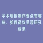 学术墙报制作要点有哪些，如何高效呈现研究成果