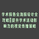 学术报告会海报设计全攻略：提升学术活动影响力的视觉传播策略
