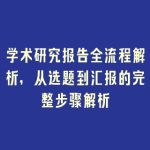 学术研究报告全流程解析，从选题到汇报的完整步骤解析