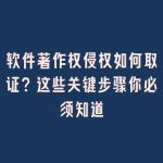 软件著作权侵权如何取证？这些关键步骤你必须知道