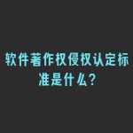 软件著作权侵权认定标准是什么？