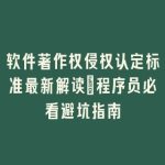 软件著作权侵权认定标准最新解读：程序员必看避坑指南