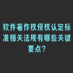 软件著作权侵权认定标准相关法规有哪些关键要点？