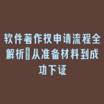 软件著作权申请流程全解析：从准备材料到成功下证