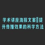 学术讲座海报文案_提升传播效果的科学方法