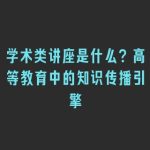 学术类讲座是什么？高等教育中的知识传播引擎