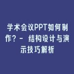 学术会议PPT如何制作？- 结构设计与演示技巧解析