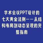 学术会议PPT设计的七大黄金法则——从结构布局到动态呈现的完整指南